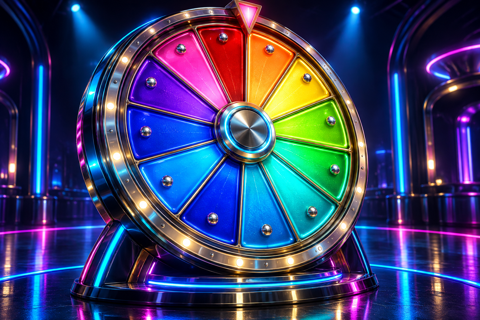Electric carnival wheel illustration